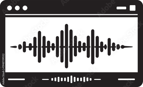 Digital Audio Waveform in Media Player Window Icon