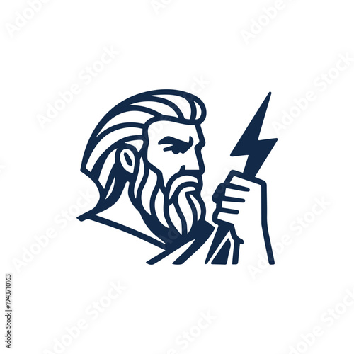 Zeus God of Thunder Logo