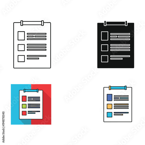 Document icon set vector illustration