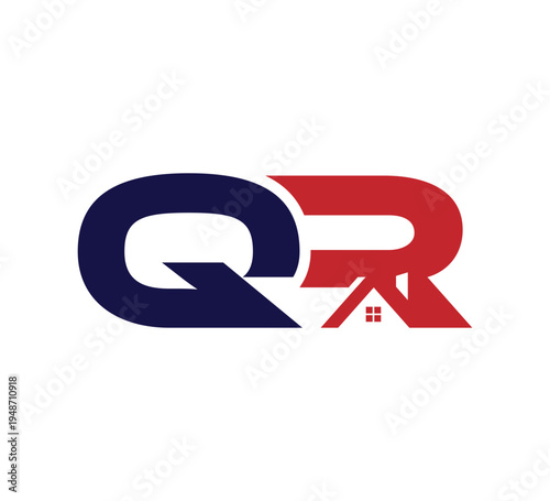Logo initial Vector Real Estate / Realty QR