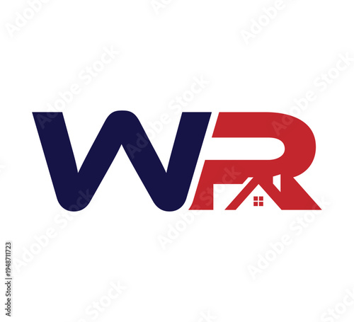 Logo initial Vector Real Estate / Realty WR