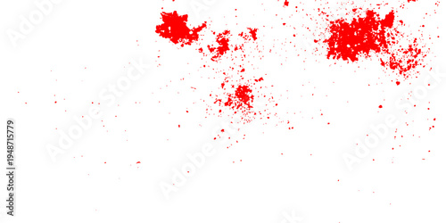 A grunge red ink splat and watercolor paint splashes create a textured blood splatter pattern on a decorative vector illustration backdrop for artistic Christmas card design or wallpaper