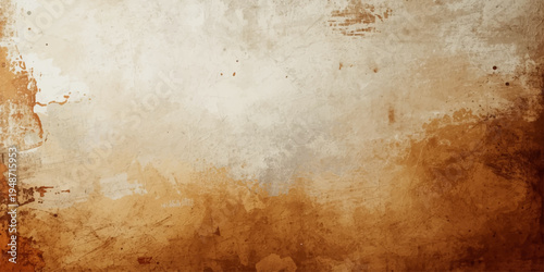 Ancient worn parchment meets a stained brown vintage design on an old grungy background of aged antique paper and damaged rusty metal texture with a retro sepia wall finish
