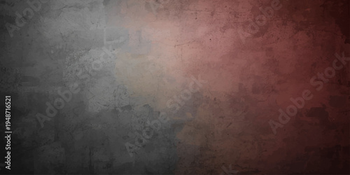 A dark vintage grunge background texture featuring a rough aged concrete surface with a dirty grey stone pattern and a weathered antique paint design