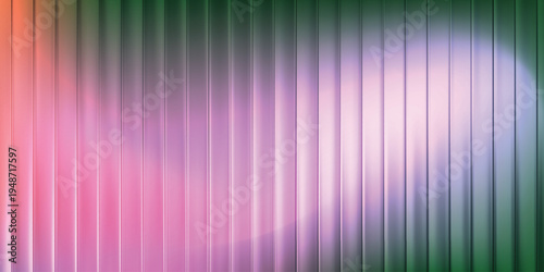 Green and pink vertical stripes abstract background with soft moody gradient