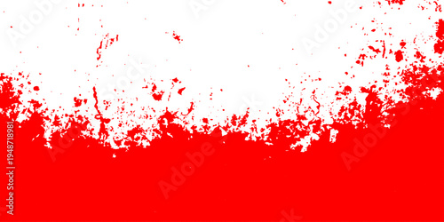 A grunge red ink paint splash vector background featuring artistic blood splatters and a textured design perfect for a Christmas holiday banner or decorative pattern wallpaper