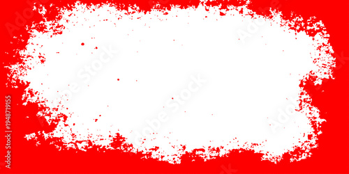 A red grunge background features artistic paint splashes and ink splatters with a dirty texture design, creating a vibrant vector illustration perfect for a wallpaper or heart themed card backdrop