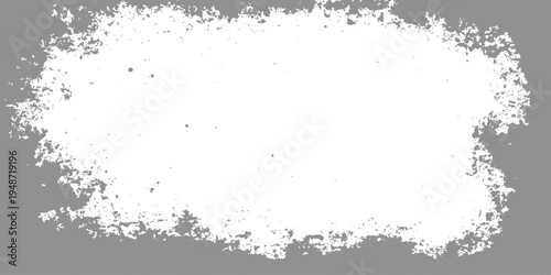 Vintage black ink splat and paint spray stains form a dirty grunge texture border on this abstract vector illustration paper banner design