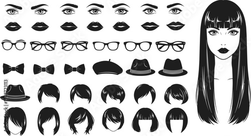 Silhouette illustration of people playing Frisbee in dynamic poses with discs flying through the air symbolizing outdoor recreation, sports, fitness, and lifestyle design projects