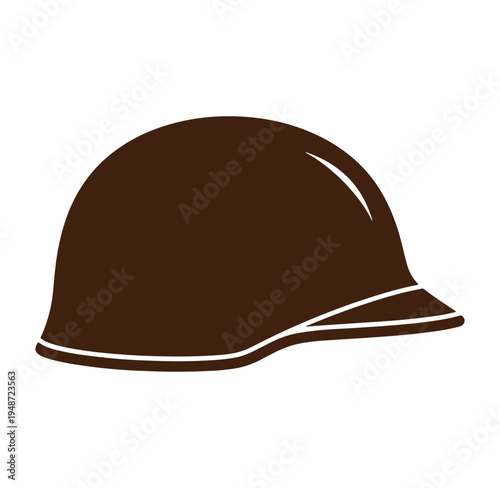 Brown hard hat for construction and industrial safety  protective headgear