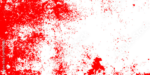 A grunge wallpaper design featuring red blood cells and paint splashes with ink splatters and dirty texture stains on a red backdrop illustration