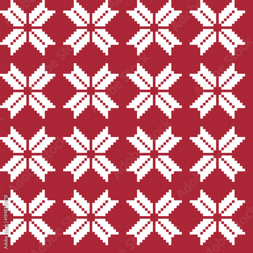Winter Holiday Knitwear Pattern Snowflake Design