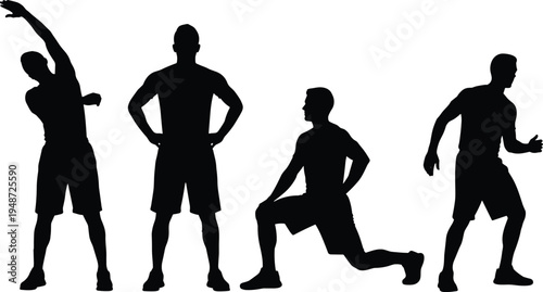 Large set of black silhouettes featuring families, parents playing with children, couples holding hands, and kids jumping on white background,