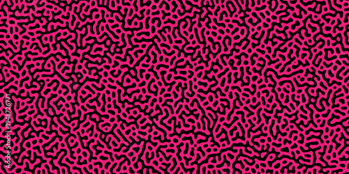 Turing reaction diffusion monochrome seamless pattern with chaotic motion . Natural seamless line pattern. Reaction-diffusion or truing pattern formation. abstract truing organic