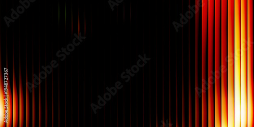 Dark Abstract Background with Vertical Red and Orange Fiery Stripes on the Right black