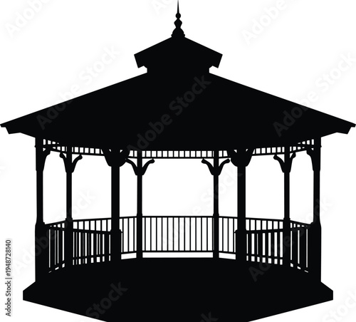 gazebo, pavilion, silhouette, park, architecture, garden, building, outdoor, wooden, structure, vintage, vector, icon, isolated, classic, shelter, decorative, illustration, kiosk, pergola