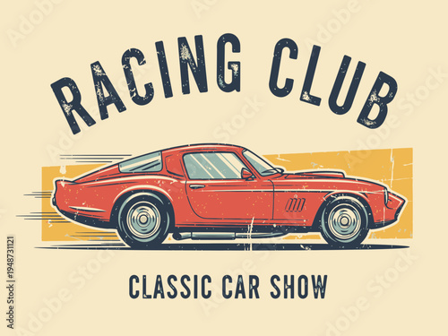 Racing Club classic car show poster