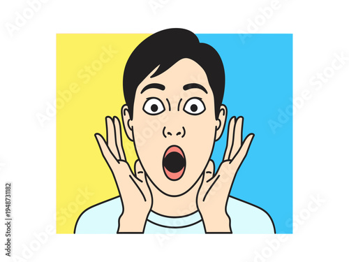 Shocked meme vector design