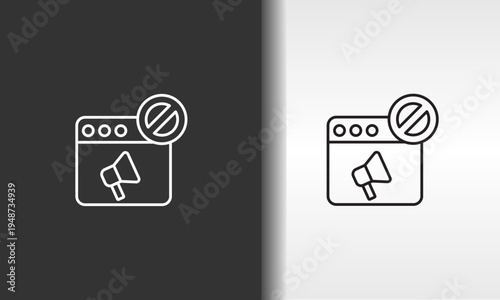 Spam Ads Vector, Icon Or Logo Sign Isolated Symbol Illustration
