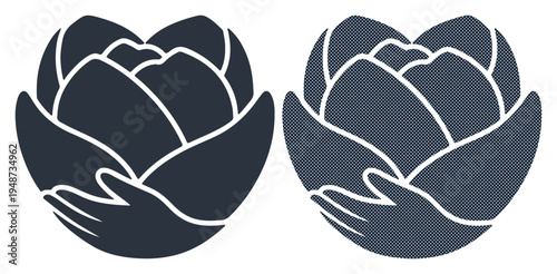 Gentle hands cradling a blooming flower symbolizing care and growth