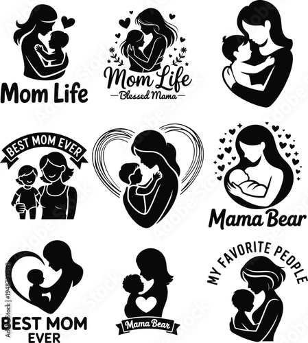Stylish Woman Silhouette Graphic Illustration Art