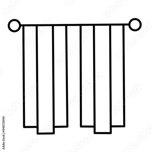 Curtain icon vector