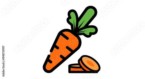 A vibrant red chili pepper with two small slices floating above it, set against a white background.