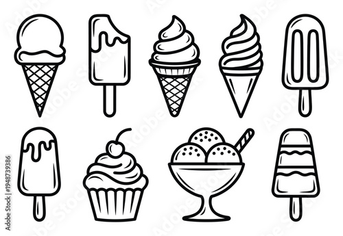 Collection of Ice Cream and Popsicle