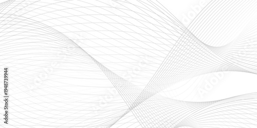 gray wave curve lines banner background design. Digital frequency track equalizer. Stylized line art background. modern soft luxury texture with smooth and clean vector subtle background illustration