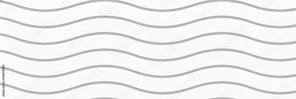 Obraz premium Abstract decorative background with repeating wavy gray lines on white. Features smooth, flowing curves for design or texture purposes.