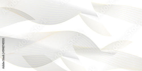 gray wave curve lines banner background design. Digital frequency track equalizer. Stylized line art background. modern soft luxury texture with smooth and clean vector subtle background illustration