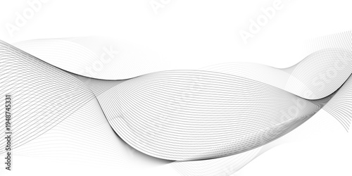gray wave curve lines banner background design. Digital frequency track equalizer. Stylized line art background. modern soft luxury texture with smooth and clean vector subtle background illustration