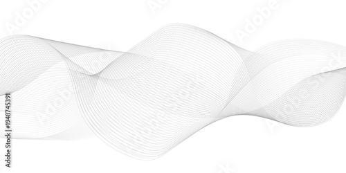 gray wave curve lines banner background design. Digital frequency track equalizer. Stylized line art background. modern soft luxury texture with smooth and clean vector subtle background illustration