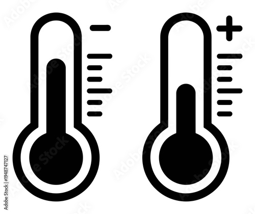 Temperature Thermometer Icon Vector Illustration