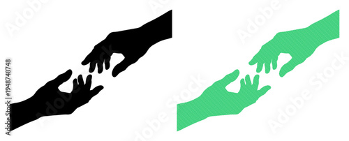 Reaching hands symbolizing connection, support, and hope