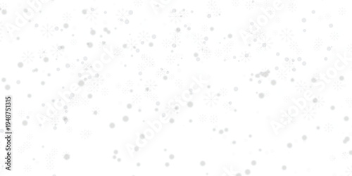 Vector Snowflakes and bokeh on white background for winter or holiday designs
