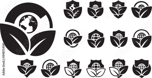 Eco Friendly Logos and Icons for Sustainable Earth Care