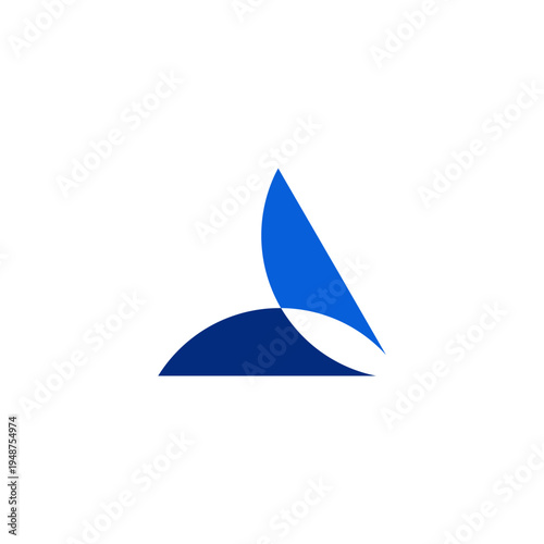 air plane logo icon letter A with the shape of a Jet Airplane Tail in a creative way. alphabet