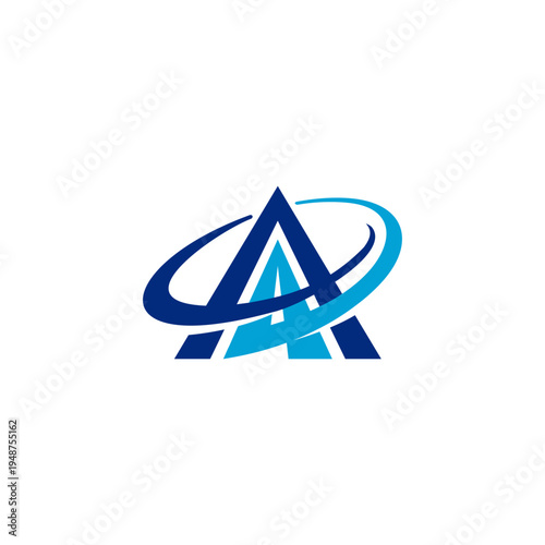 air plane logo icon letter A with the shape of a Jet Airplane Tail in a creative way. flight symbol