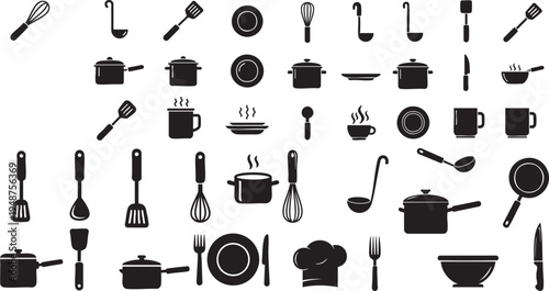 set of kitchen utensils