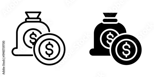 Finance icon, element icon for design branding, print, and digital media