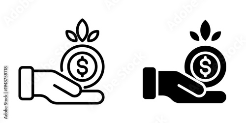 Investment icon, element icon for design branding, print, and digital media