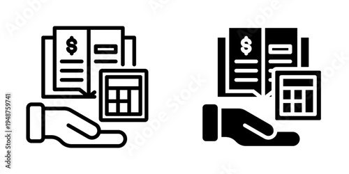 Ledger icon, element icon for design branding, print, and digital media