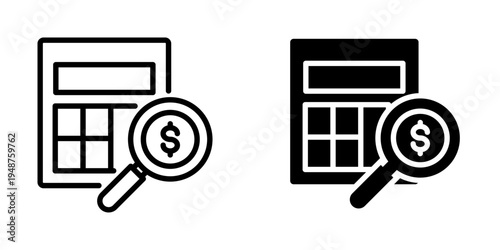calculating icon, element icon for design branding, print, and digital media