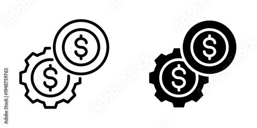 Management icon, element icon for design branding, print, and digital media