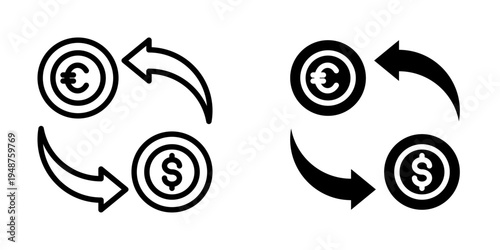 Exchange icon, element icon for design branding, print, and digital media
