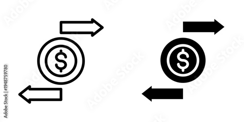 Transaction icon, element icon for design branding, print, and digital media