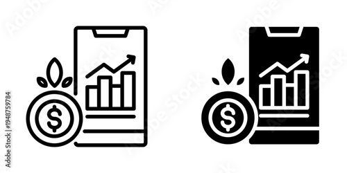 Profit icon, element icon for design branding, print, and digital media
