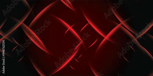 Abstract Red Swirling Light Streaks on Dark Background.