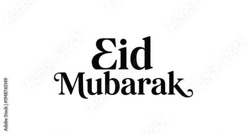 Elegant eid mubarak calligraphy a festive greeting rendered in a dark silhouette high quality professional detailed